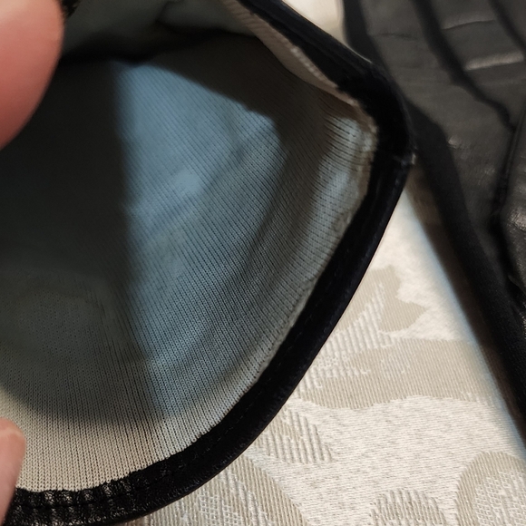 Vintage 90s Black Leather Gloves | Lined Dress Gloves | Made in Japan Size Small - Picture 6 of 7